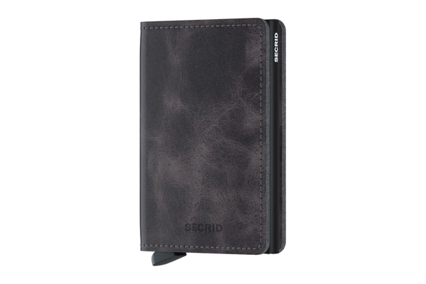 Secrid Wallet Grey Black Secrid Slimwallet Vintage Leather