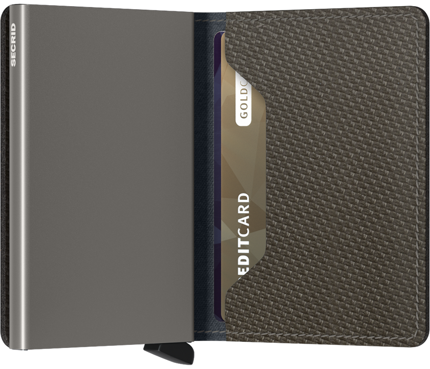 Secrid Wallet Khaki Secrid Slimwallet Carbon