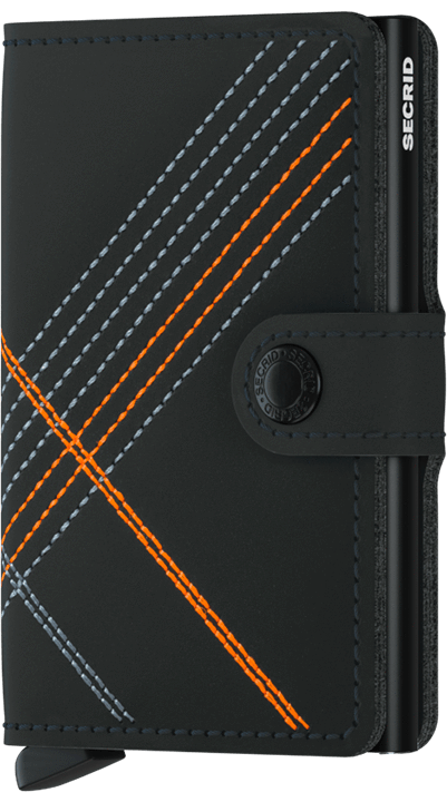 Secrid Wallet Linea Orange Secrid Miniwallet Matte Stitch Linea