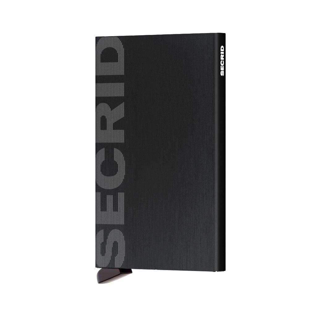 Secrid Wallet Logo Brushed Black Secrid Card Protector Laser