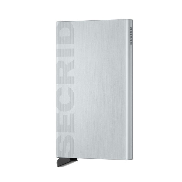 Secrid Wallet Logo Brushed Silver Secrid Card Protector Laser