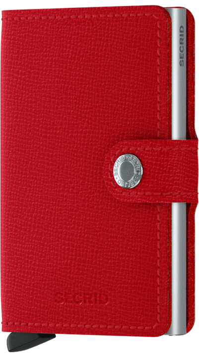 Secrid Wallet Red Secrid Miniwallet Crisple Leather
