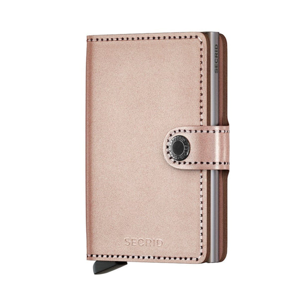 Secrid Wallet Rose Secrid Miniwallet Metallic Leather