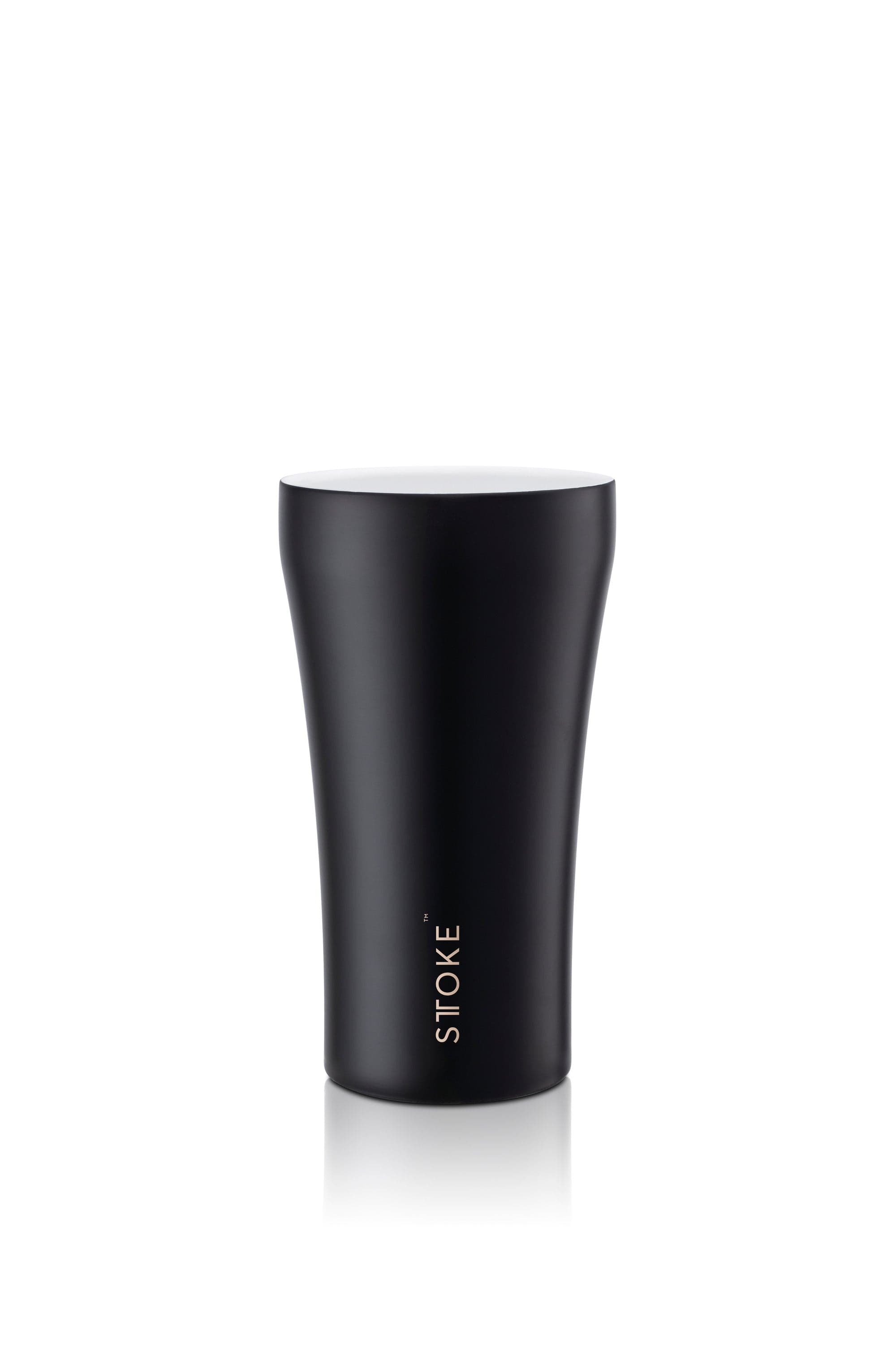 Sttoke Coffee & Tea Cups 12oz / Luxe Black Sttoke Leakproof - World's First Shatterproof Ceramic Cup